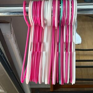 Multiples Pink and White Kids Hangers